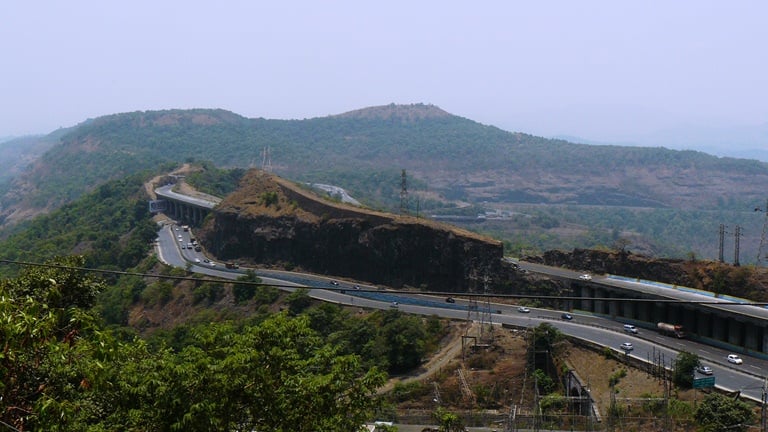 Indian Highway Drive on Mumbai Pune Expressway